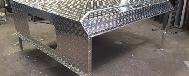 A bench top which was custom made in Mackay - B & B Hazell Sheet Metal Works